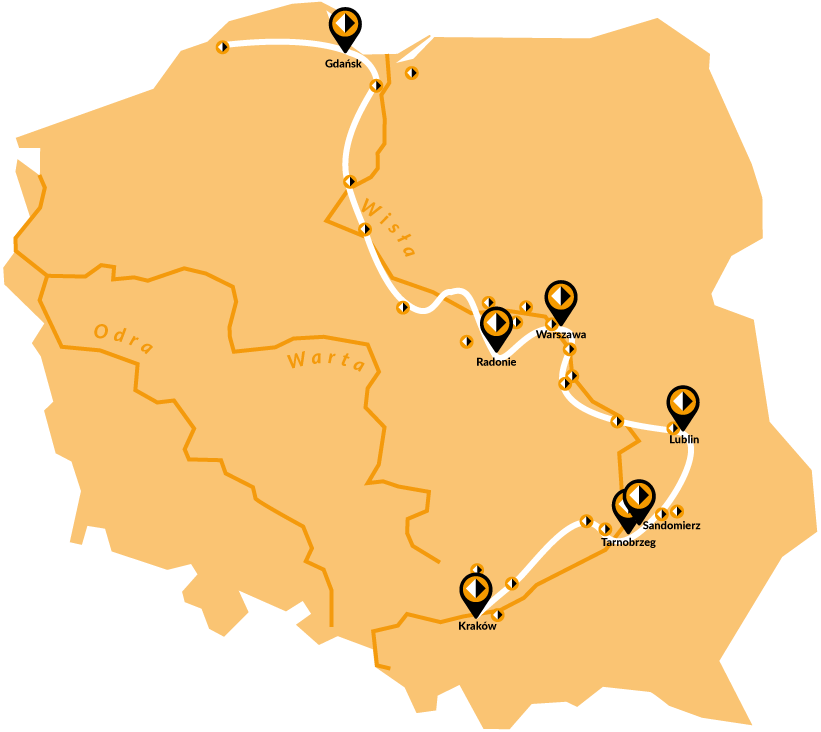 Szlak Dominikański - Trasa Wisły
